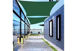 SHADEWIZ Custom Size 7' x 11' Green Rectangle Sun Shade Sail Canopy Awning for Patio Backyard Lawn Garden Outdoor Activities Commercial Grade UV Block Mesh swz0810, We Can Make Custom Sizes