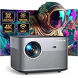 [Auto Focus/Keystone] 4K Projector with WiFi 6 and Bluetooth 5.2, FHD Native 1080P WiMiUS P64 Outdoor Movie Proyector, 50% Zo