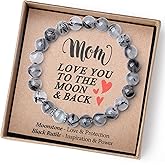 THEMEROL Valentines Day Gifts for Mom/Auntie/Grandma/Sister-Love/Balance-Natural Crystal Bracelet with Meaning-Handmade Gifts