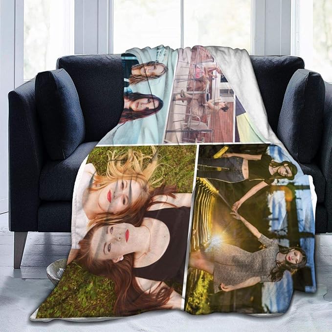 Custom Blanket Personalized Blanket from Photo Text, Custom