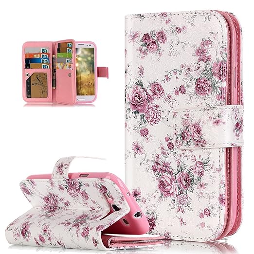 Kompatibel mit Galaxy S3 Neo Hülle,Galaxy S3 Hülle,Bunte Gemalt Malerei PU Lederhülle Handyhülle Taschen Schalen Handy Tasche
