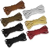 4mm 38.3 Yard Braided Leather Cord for DIY Crafts Jewelry Bracelet Necklace | 7 Color Round PU Leather Braiding Strap Rope, Fade-Proof Water-Resistant Antique Bolo Tie String Cording for Beading