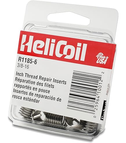 Kit De Réparation De Filetage Heli-Coil 3/8-16 - Inserts épais, Taraud Et Outil Inclus - Pour Trous Dénudés Ou Endommagés
