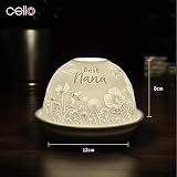 Cello Porcelain Tealight Holder Dome Nana 3D Projection Image Gift view 3