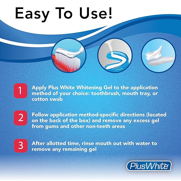PLUS WHITE SPEED WHITENING GEL – WORKS IN 5 MINUTES – PROFESSIONAL TEETH WHITENING W/DENTIST APPROVED INGREDIENT (2 OZ)