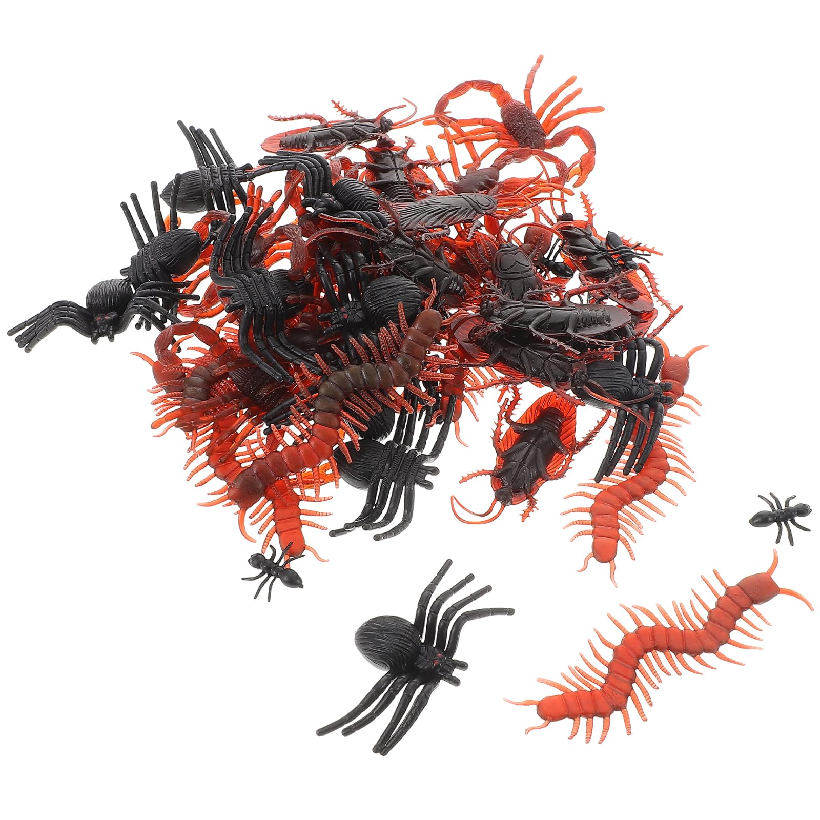 FAVOMOTO Plastic Realistic Insects/Bugs Centipede Scorpion Cockroach Ant Spiderfor Halloween Party Favors and Decoration Fake Bug Trick Toys Prank Toy Cockroaches Spiders