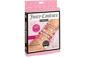 Make It Real - Juicy Couture Mini Crystal Sunshine - DIY Charm Bracelet Making Kit - Friendship Bracelet Kit with Swarovski Crystal Charms - Arts & Crafts Bead Kit for Girls - Makes 5 Bracelets
