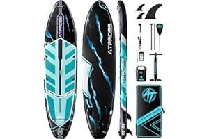 ATPROSS 11'6"x35" Inflatable Stand Up Paddle Board 450LBS Weight Capacity Extra Wide Non-Slip Stable Deck Adult SUP,Premium Accessories Kit & Backpackfor Yoga, Fishing, Surf
