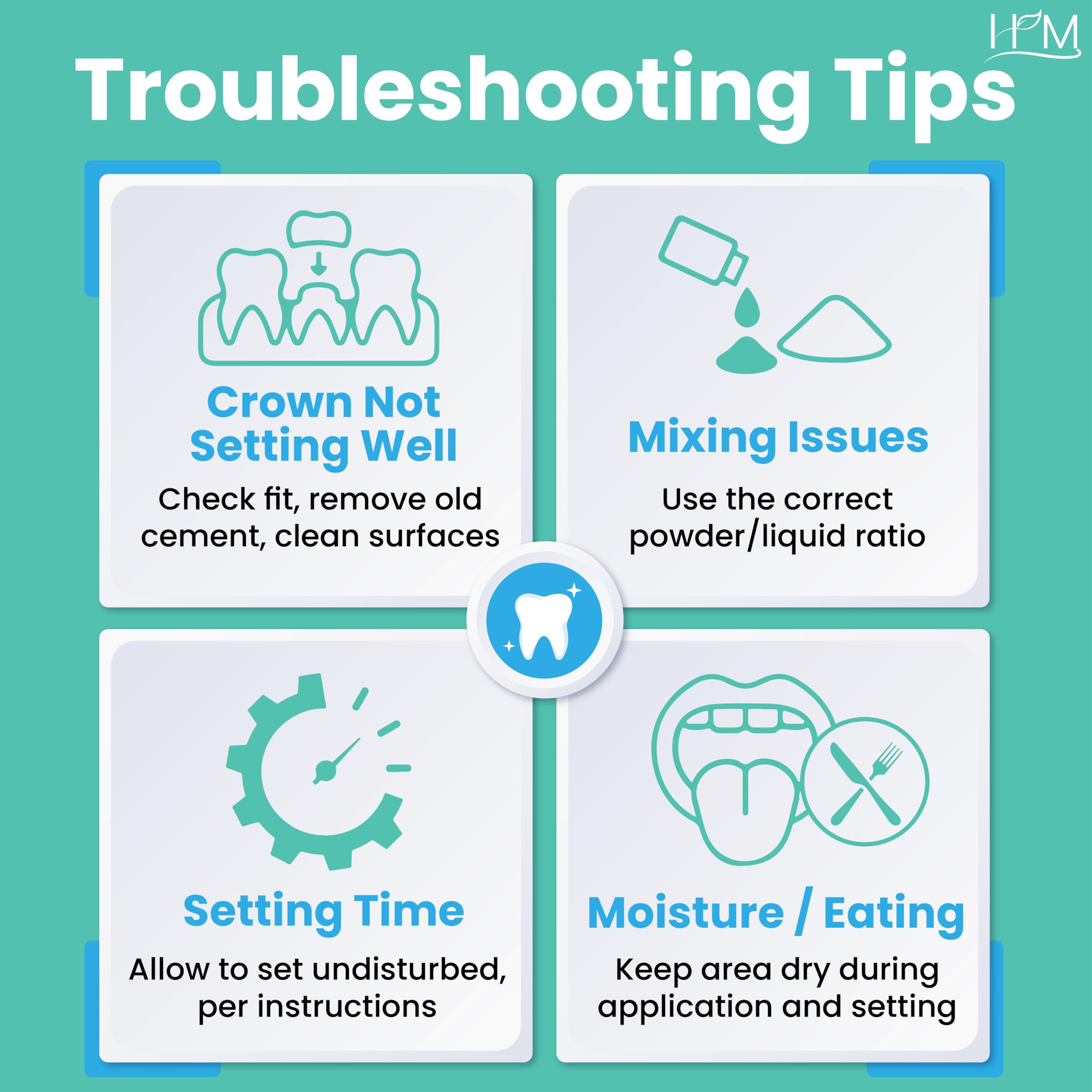 HM Zinc Oxide Eugenol Dental Cement Kit | Super Adhesive | Instant Tooth Repair, Cap, Crown & Bridge Filling | DIY, Self Curing, Sturdy & High Strength |Universal Shade| Emergency Dental Care | 1 Box