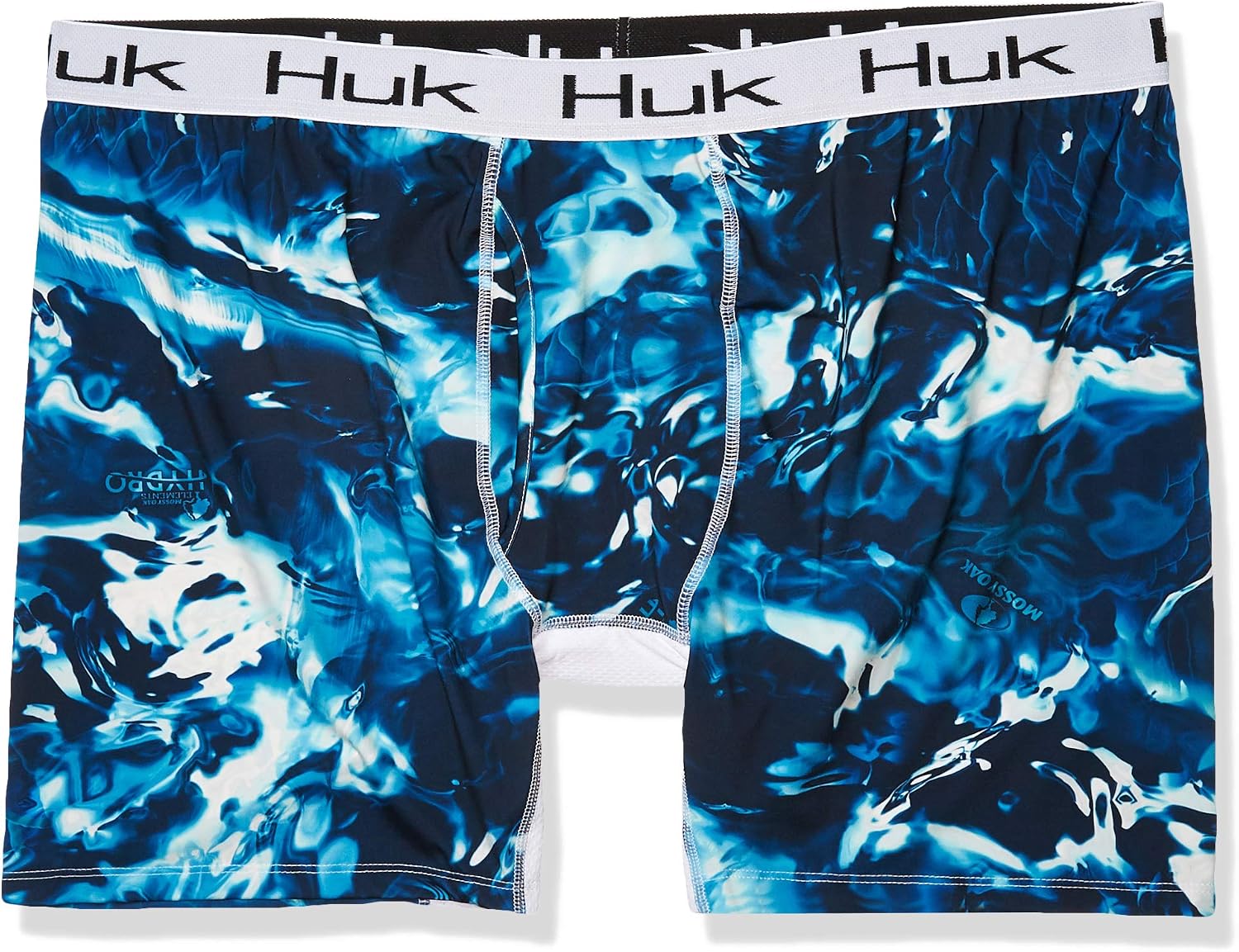 Mossy Oak Men's Fishing Boxer Briefs – Cooling Moisture-Wicking Underwear, 6" Inseam, Fishing Camo Pattern - View #14