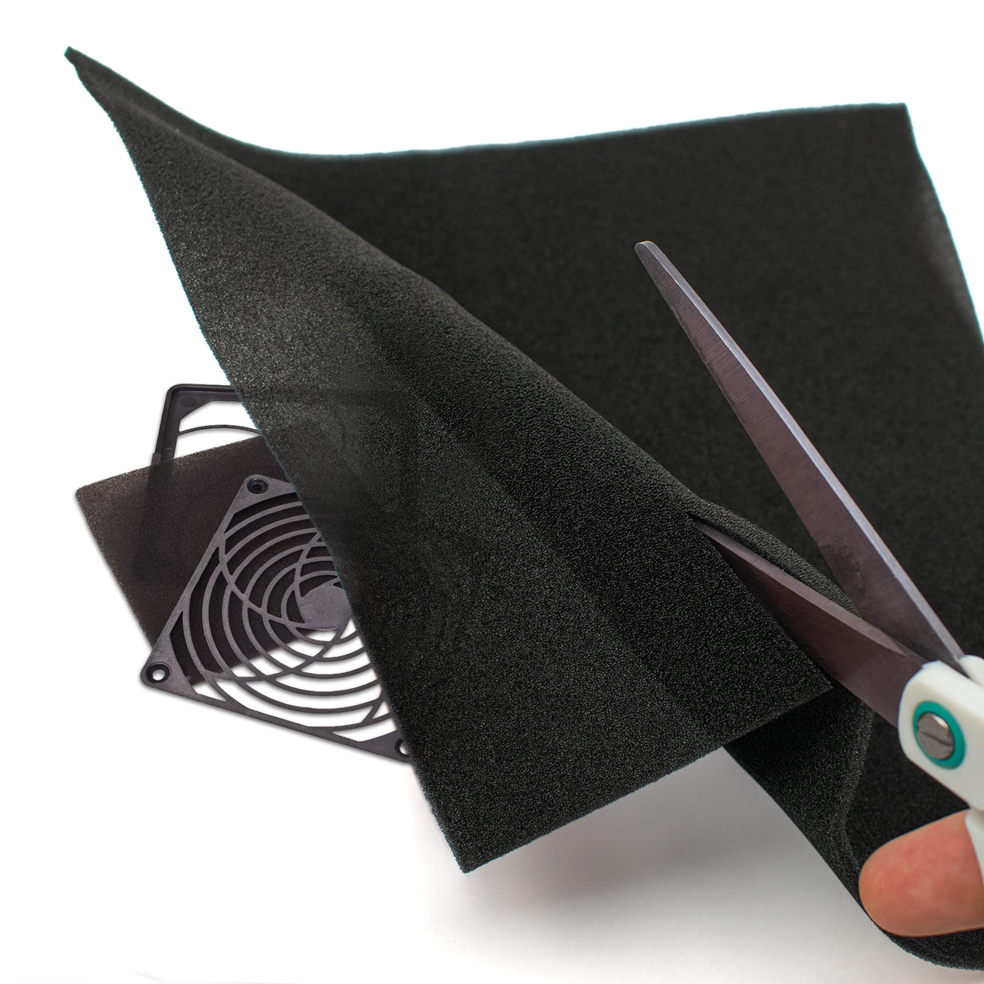 Evergreen Goods PC Computer Fan Dust-Proof Filter Foam Sheet 3mm Thick 50cm x 50cm (2500cm²) – Reusable & Washable Dust Protection for Smooth Airflow | Perfect for Various Fan Sizes & Customisable