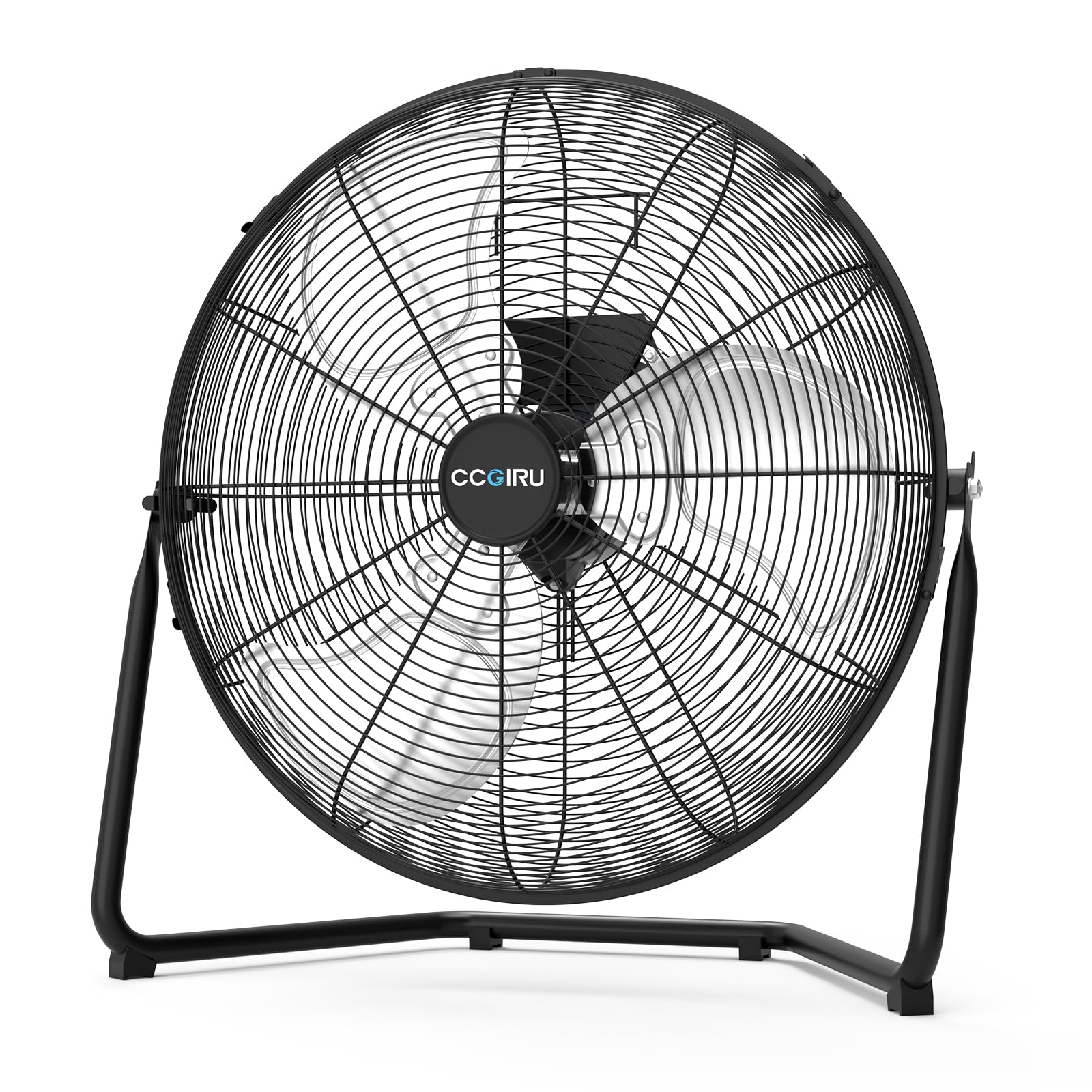 Photo 1 of CCGIRU 12 Inch 1800 CFM High Velocity Heavy Duty Floor Fan with 3 Powerful Speeds,Portable Metal Fan,180°Tilting Quiet Shop Fan for Commercial, Residential, Gym, Home Use-