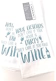 Casaba“True Friends Don’t Care If Your House is Dirty, They Care If You Have Wine” Kitchen Towel Se