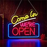 Come In We're Open Neon Sign for Wall Decor, Open LED Neon Signs Lights for Café Business Walls Window Shop Bar Hotel,Restaurant Retail store Party Pub Decoration and Shop Decoration Gift