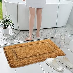 Cotton Crochet Bathmat with Antiskid 21x34