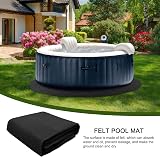 Maseaxi 6-12ft Hot Tub Mat | Water Absorb Felt Pool Floor Pad view 2