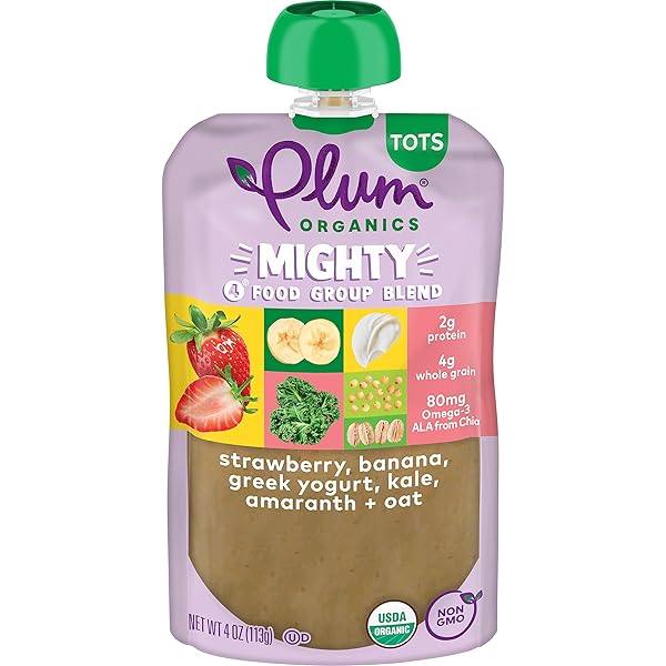 PLUM ORGANICS MIGHTY 4 ORGANIC TODDLER FOOD –...