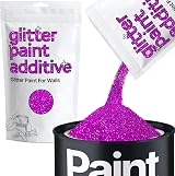 Hemway Fuchsia Pink Glitter Paint Additive 100g for Sparkle in Emulsion