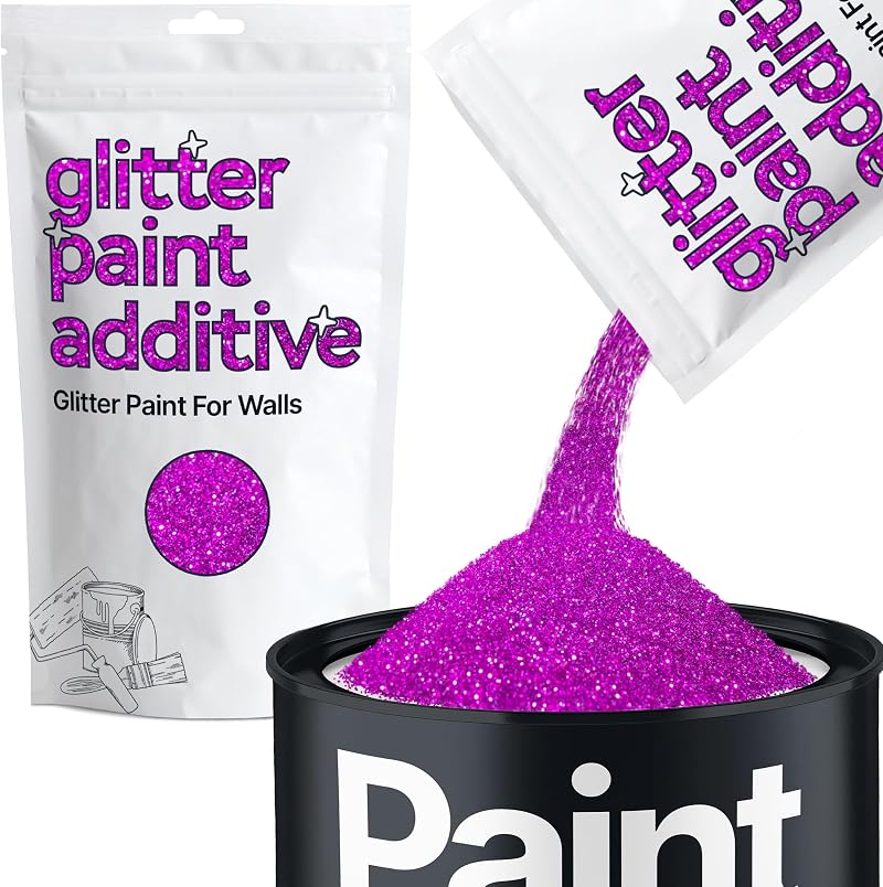 Hemway Fuchsia Pink Glitter Paint Additive 100g for Sparkle in Emulsion