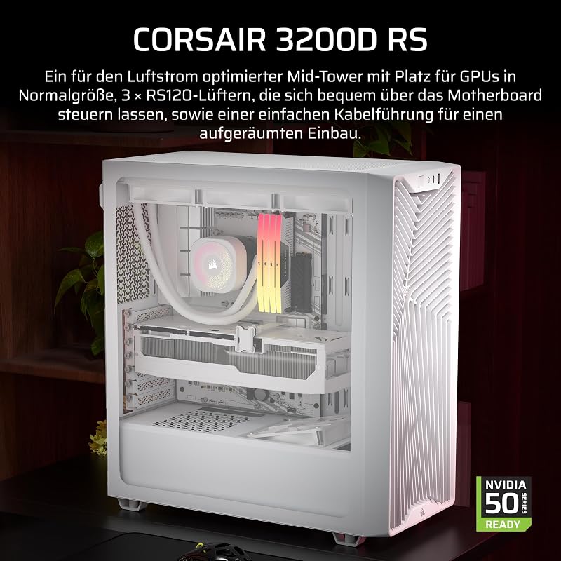 3200D RS Mid-Tower ATX PC-Gehäuse – Weiß