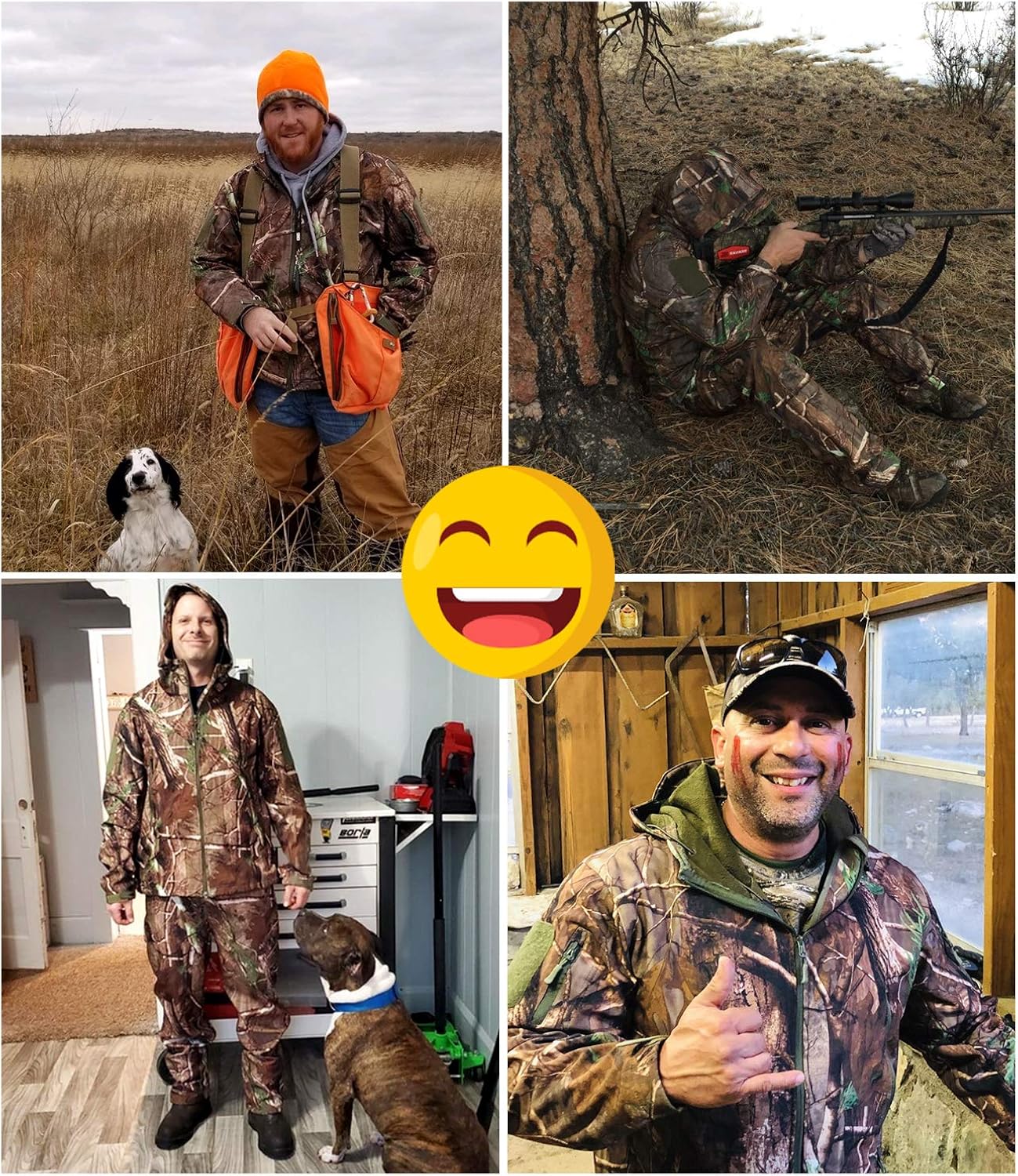 NEW VIEW 2020 Upgrade Hunting Clothes for Men, Silent Water Resistant Hunting Suits, Camo Hunting Camouflage Hooded Jacket, Hunting Pants : Clothing