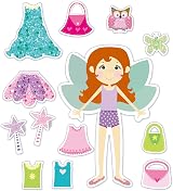 Galt Fairy Dress Up Kids Craft Set with 2 Magnetic Dolls 22 Pieces view 7