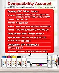 Yitentek Low-Sediment DTF Ink 1500ML DTF Transfer