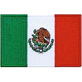 Graphic Dust Mexico Flag Embroidered Iron On Patch Applique Mexican Flag Costume Uniform DIY Jean Jacket