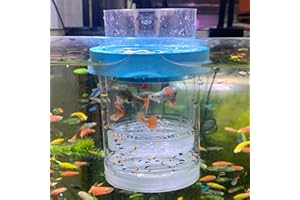 NESTBASICS middlefloatingbreederbox Breeder Box for Fish Tank Isolation Aquarium Separator Hatchery Incubator for Guppy Baby Betta Saltwater Clownfish Coral Aggressive or Injured Fish (Middle Two-Piece Set)