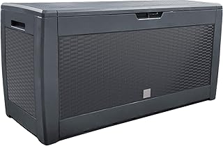 VOUNOT Gartenbox Aufbewahrung Wasserdicht 310 Liter, Aufbewahrungsbox Garten, Auflagenbox Gross, Kissenbox, Anthrazit