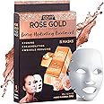 Azure Cosmetics Rose Gold Luxury Hydrating Facial Sheet Mask - Firming, Lifting & Deeply Moisturizing - Helps Reduce Fine Lines & Wrinkles, Signs of Aging & Dry Patches - Made in Korea - Pack of 5