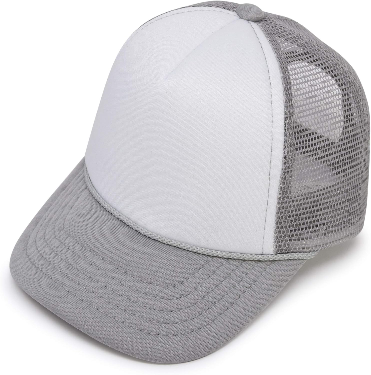 DALIX Infant Trucker Hat Baby Cap Tiny Extra Small Girls Boys in Gray White: Clothing