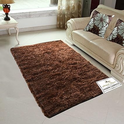 Avioni Handloom Rugs Carpets For Living Room In Fur Reversible -4 Feet X 6 Feet