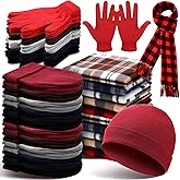 Cuffbow Unisex Winter Accessory Set Adults Winter Kit Included Scarves Warm Beanie Hats Knitted Gloves