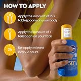 NIVEA SUN Protect Moisture Spray SPF 50+ 200ml Vitamin C Hyaluron UVA UVB view 5