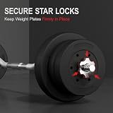 Yaheetech Barbell Weight Set 25KG Heavy Strength Training Barbell Kit view 7
