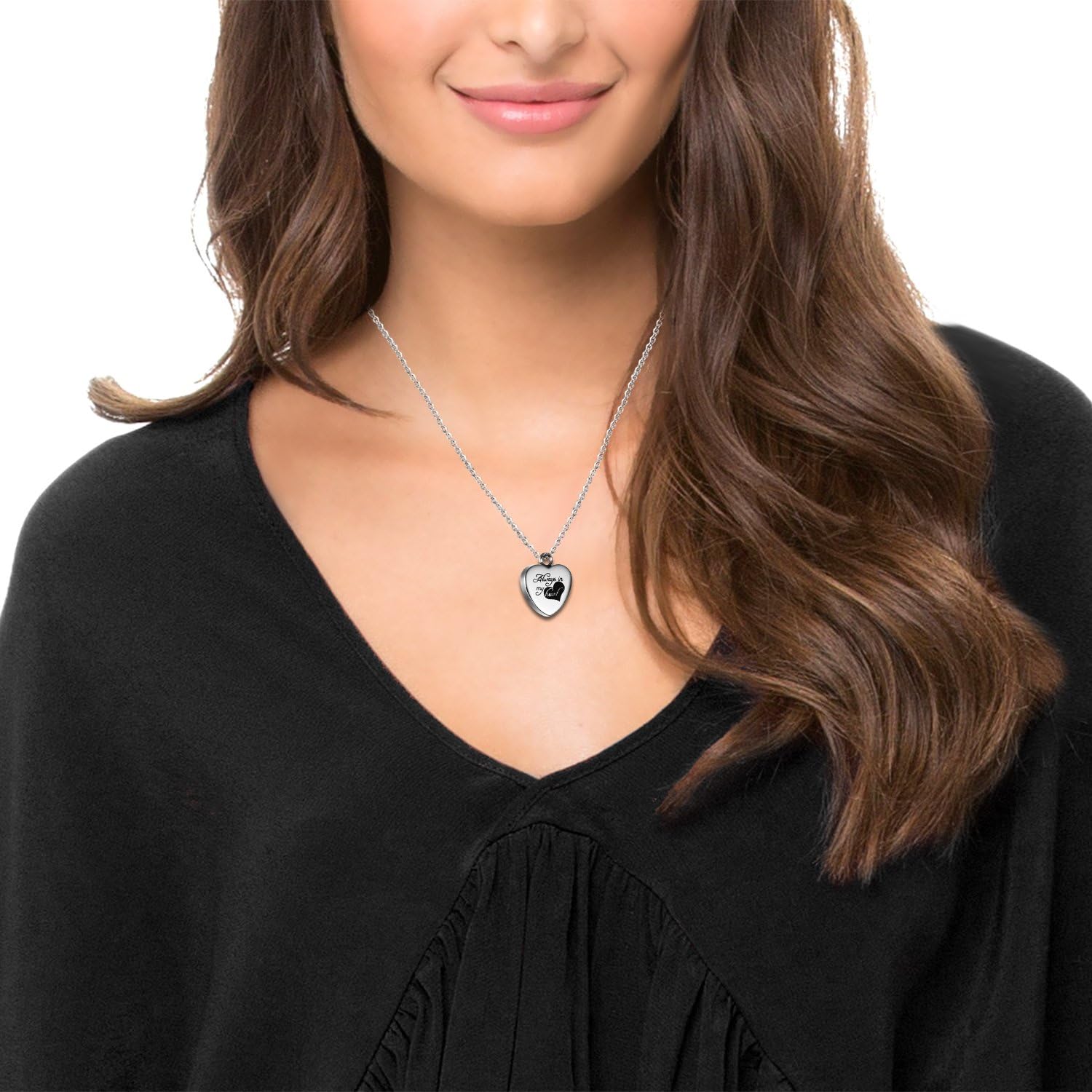 Cupimatch Womens Always in My Heart Open Container Love Heart Pendant Necklace, 18" Chain - Image 5