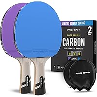 PRO SPIN Ping Pong Paddle - Limited Edition Colour | Premium Table Tennis Racket with Carbon Fibre | Elite Series 7-Ply Blade