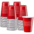 Comfy Package [50 Pack - 9 oz. Disposable Party Plastic Cups - Red Drinking Cups
