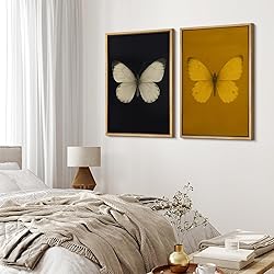 MUDECOR Framed Canvas Print Wall Art Set Butterfly
