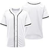 Tocament Baseball Jersey for Men and Women,Hipster Hip Hop Sports Uniforms,Shirts Short Sleeve for Custom Button up Shirt