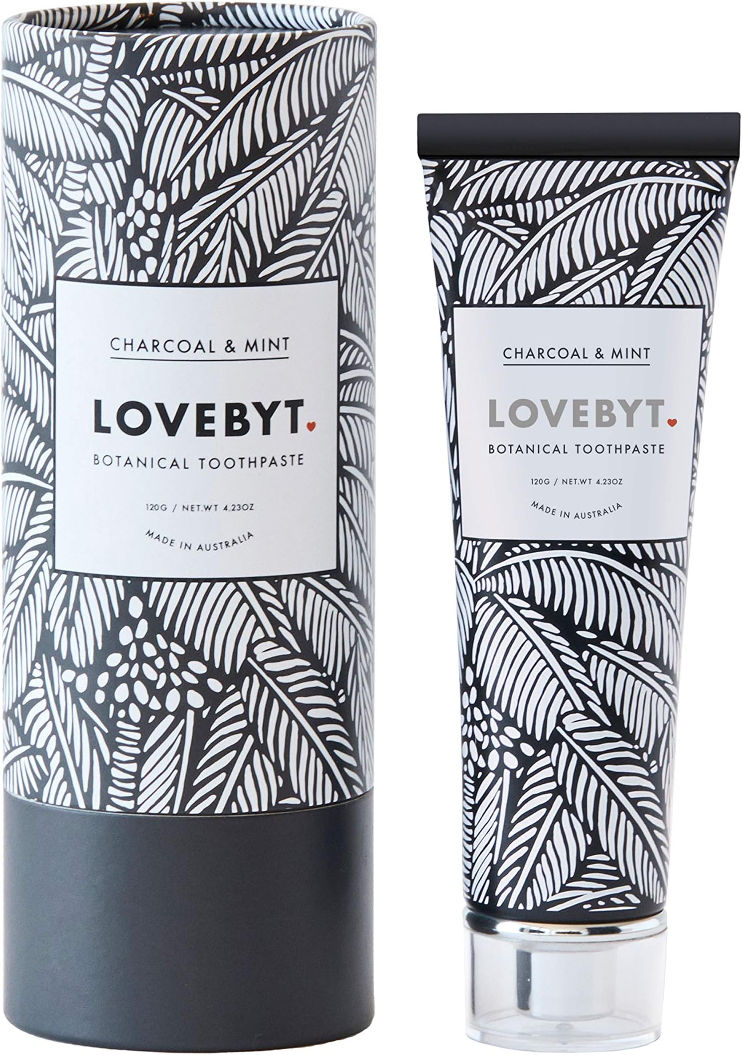 Teeth Whitening, Fluoride Free Activated Charcoal Toothpaste - Mint Oil & Activated Charcoal Powder - Intensive stain removal toothpaste with foam