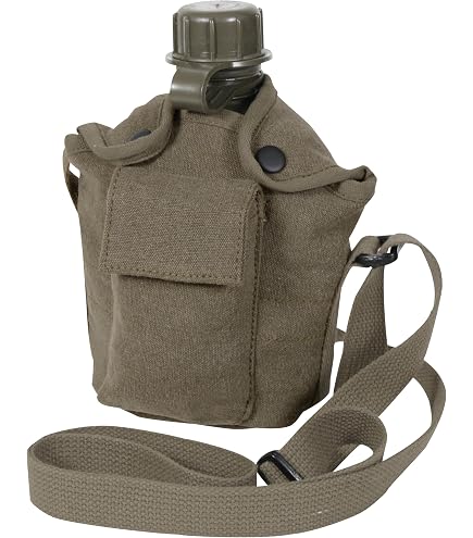 Gourde Aluminium 500 Ml - Couleur Vert Armée - Anti-fuites - Clip Inclus - Randonnée Camping - 2