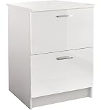 Berlioz Creations CF6BI Meuble Bas de Cuisine avec Four Ivoire Haute Brillance 60 x 52 x 83 cm