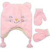 Toddler Winter Hat and Gloves Set for Ages 4-7 or Boys & Girls Winter Hat & Toddler Mittens Ages 2-4