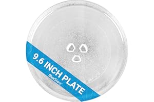 BlueStars Microwave Glass Plate 9.6" / 24.5cm - Replaces BT-3110 - Universal Fit for Samsung Kenmore LG Sears Kenmore Emerson Panasonic HighPointe Microwaves Ovens - Durable Y-Type Turntable Tray