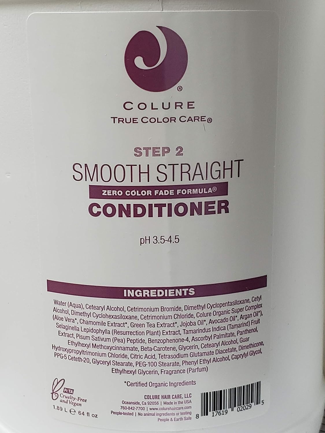 Amazon Com Colure Smooth Straight Conditioner 64 Oz Beauty