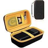 Tire Inflator Case for Airmoto/Skight/LOLSSA/Teffim/Hafuloky/Frarome/ILTIDE, Portable Carrying Air Compressor Case Compatible 120/150 / 180 PSI, Car Air Pump Storage Holder Box (black+orange)