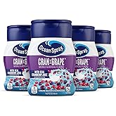 Ocean Spray Liquid Water Enhancer, Cran-Grape, Zero Sugar with Real Cranberry Juice (4 Bottles, Makes 96 Flavored Water Drinks)