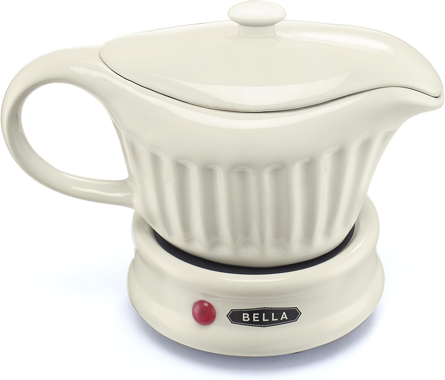 Bella Electric Gravy Boat Warmer Ceramic with Lid Detachable Power Cord